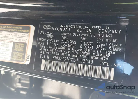 2025 Genesis Gv70 3.5T Awd Sport from USA, damaged, VIN KMUMCDTC2SU192343